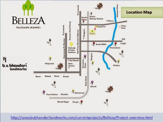 Location Map of Belleza – Plots in Talegaon