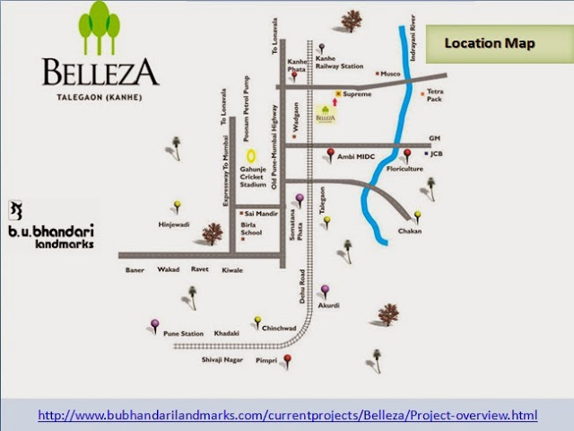 Location Map of Belleza – Plots in Talegaon