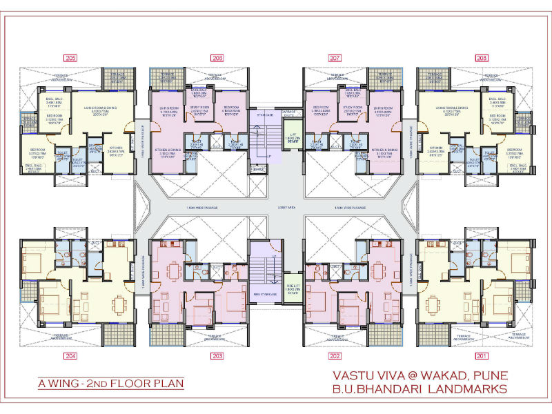 Vaastu Viva - A Wing - 2nd Floor plan