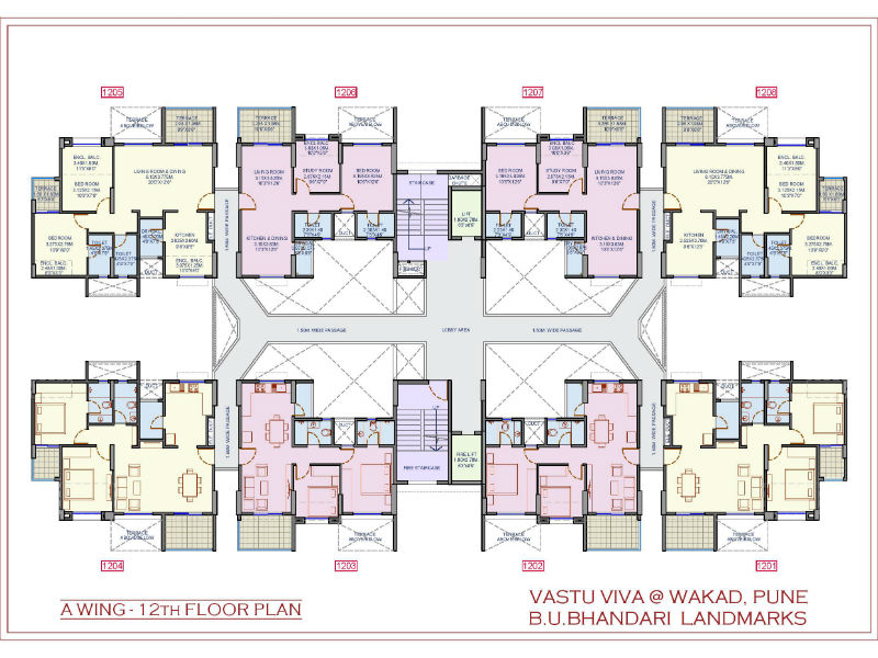 Vaastu Viva - B  Wing - 12th Floor plan