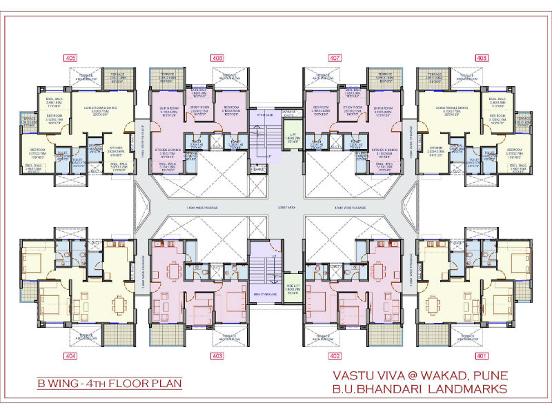 Vaastu Viva - B Wing - 4th Floor plan